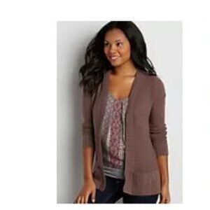 Maurices Textured Knit Cardigan in Clove Brown